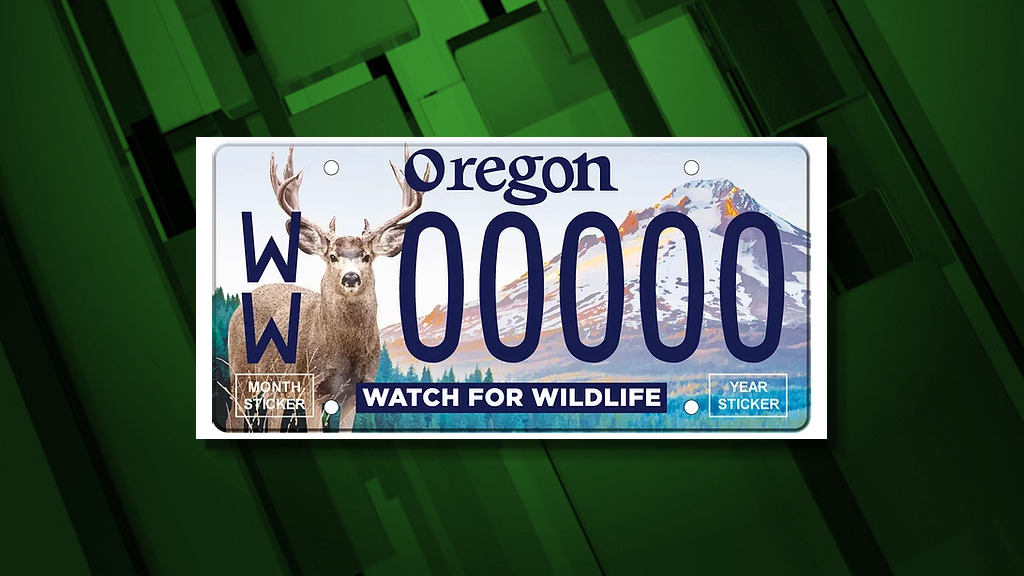 La placa de Oregón «Watch for Wildlife» estará disponible en el DMV a
