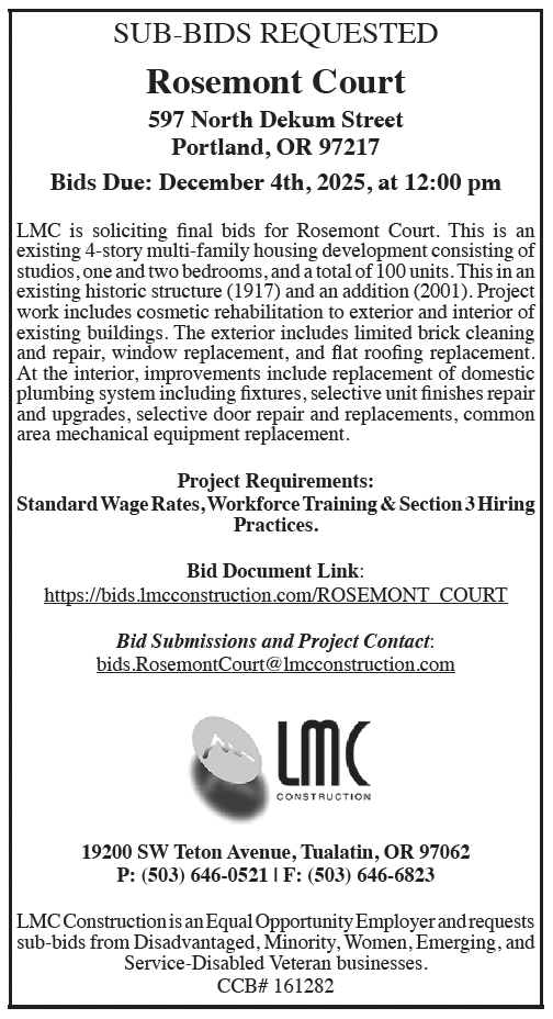 Contrato con LMC Construction – Rosemont Court