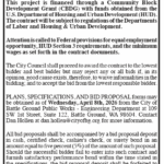 CITY OF BATTLE GROUNDS – BID for NE 1ST Street Sidewalk Improvements (CP-TR 2024-01) project.