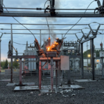 Un rayo provoca un incendio en la subestación eléctrica de Cornelius